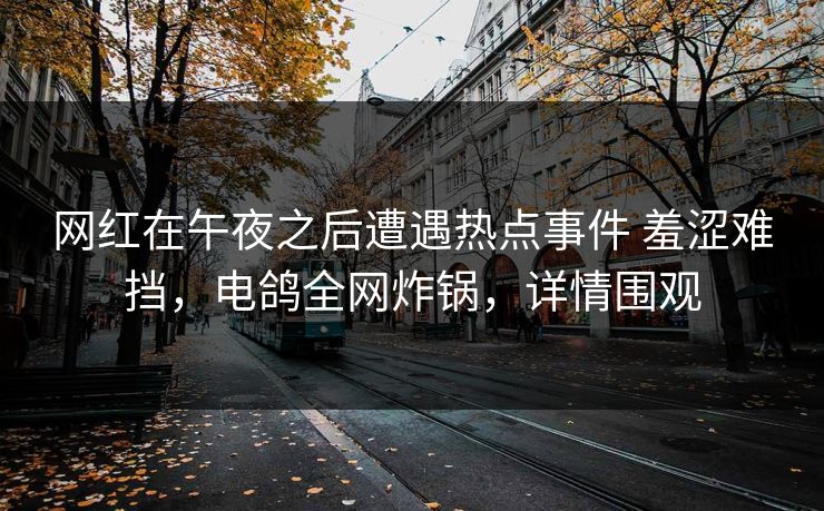 网红在午夜之后遭遇热点事件 羞涩难挡，电鸽全网炸锅，详情围观
