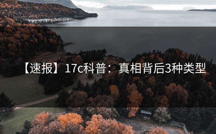 【速报】17c科普：真相背后3种类型
